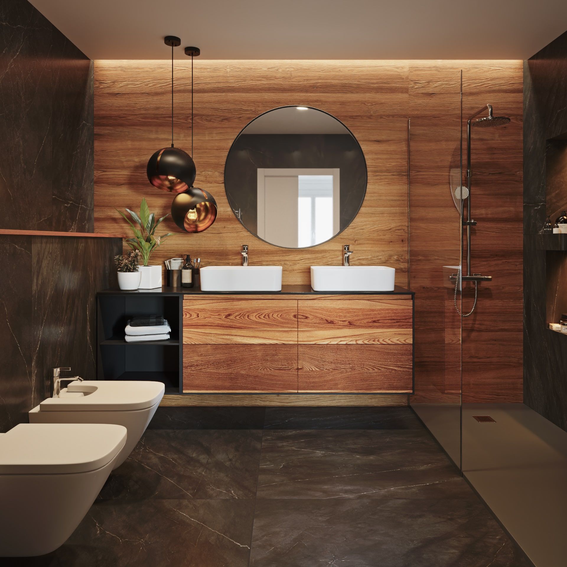 Diseño 3D de una reforma de baño en Barcelona por Lautoka Urbana