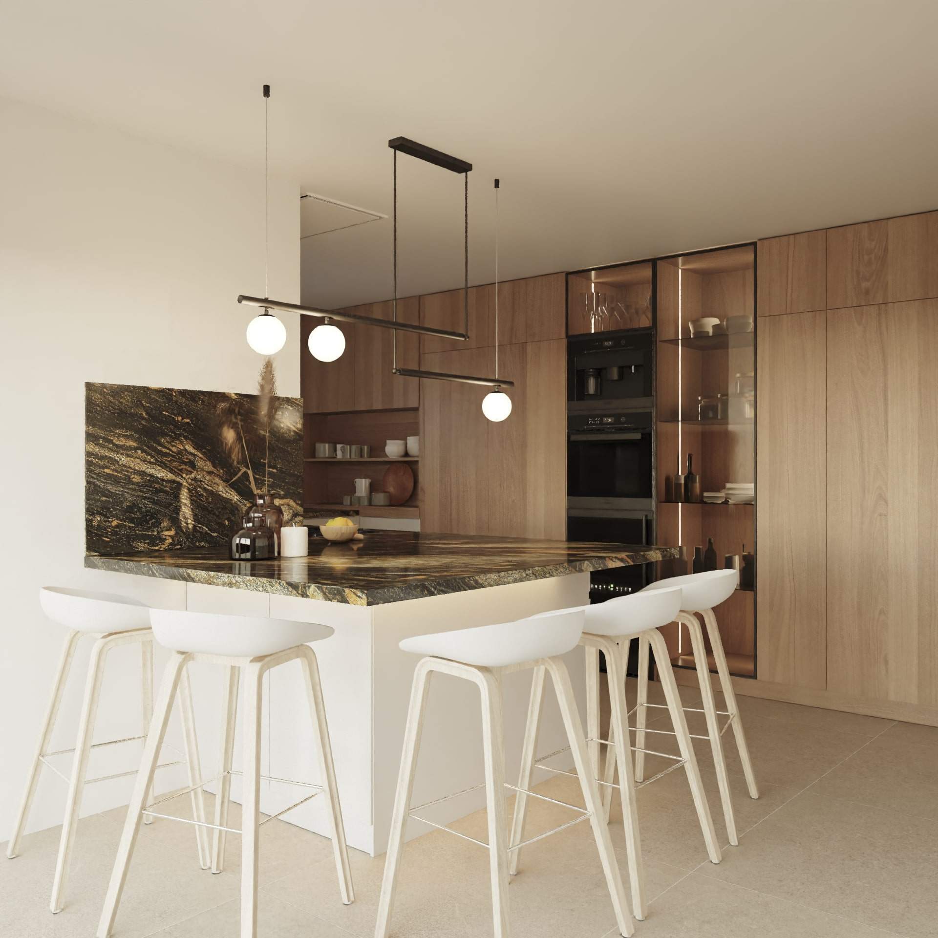Diseño 3D de una reforma integral de vivienda en Barcelona por Lautoka Urbana